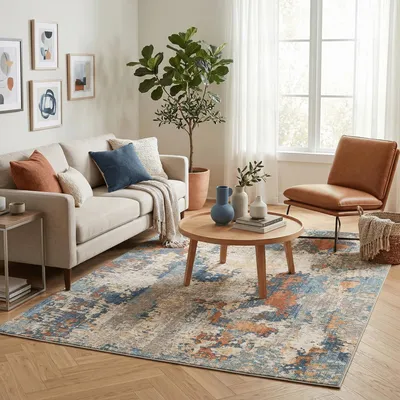 Produktbild von In- und Outdoor Designer Teppich Lagos Vintage Rost, Größe:80x150 cm