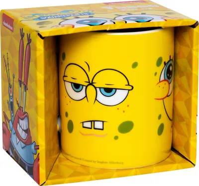 Produktbild von SpongeBob Tasse - 320ml Keramikbecher mit Gesichtern