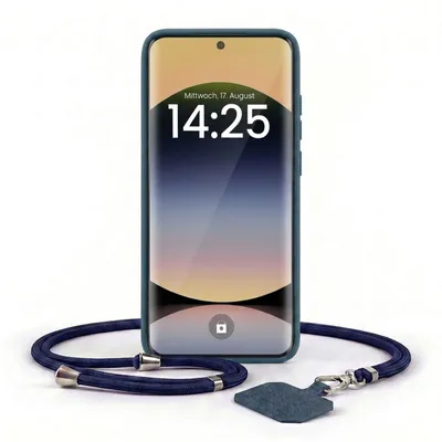 Produktbild von Handyhülle für Xiaomi Redmi Note 14 Pro 5G mit Handykette Band Kordel Hülle Case Schutzhülle Blau