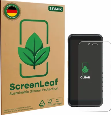 Produktbild von 2x ScreenLeaf Schutzfolie für Ulefone RugKing nachhaltiger Displayschutz Display Schutz Folie Klar Transparent