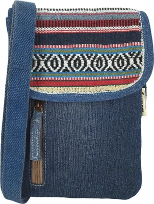Produktbild von Damen kleine Umhängetasche aus recycelte Jeans & Baumwolle Vegane Crossover bag