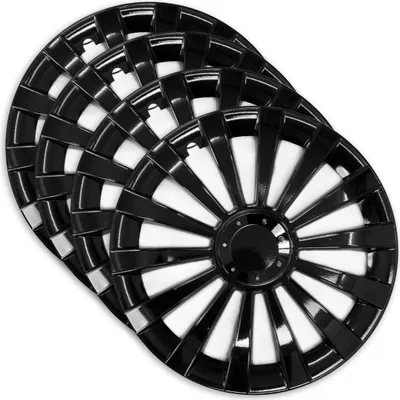 Produktbild von 4x Radkappen Radblenden Radzierblenden 15 Zoll Meridian Schwarz Set Universal