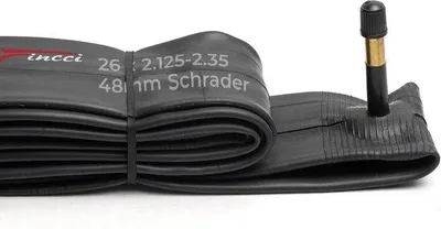 Zdjęcie produktu dla Wewnętrzna dętka do roweru Unyqoos® o wymiarach 26 x 2,125 / 2,35 – dętka butilowa z zaworem Presta o średnicy 48 mm, przeznaczona do rowerów górskich, trekkingowych i hybrydowych