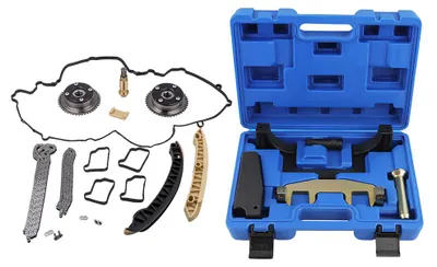 Produktbild von Steuerkettensatz+Einstellwerkzeug for Mercedes 1.8 M271 W203 C180 C200 W211 E20