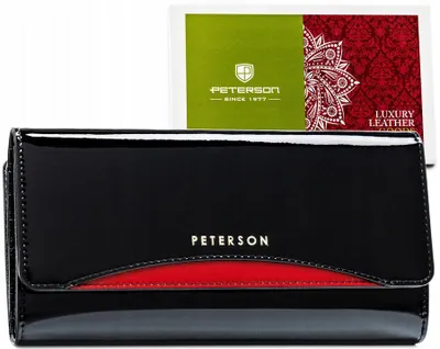 Obrázek produktu pro Peterson dámská peněženka horizontální černá přírodní kůže RFID 19x11 cm