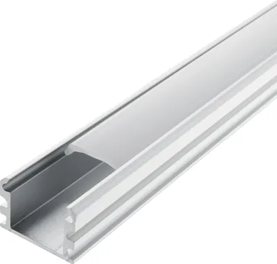 Produktbild von 2 Meter Aluprofile Alu Schiene Profil für LED Strip LED Kanal mit Milchglas Abdeckung Profil C