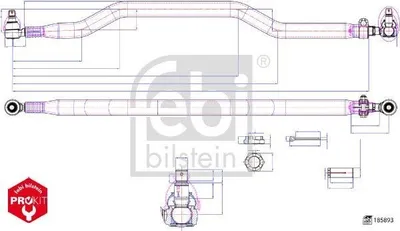 Produktbild von FEBI BILSTEIN 185893 Spurstange 2. Hinten