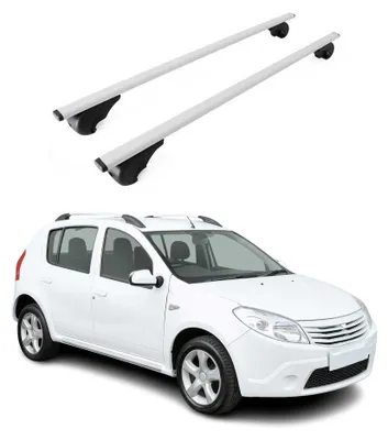 Image de Barres de toit Transversales pour Dacia Sandero Stepway I 2009-2012 Acier Gris, Image générée par une IA
