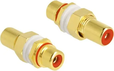 Obrázok produktu pre DELOCK Audio Adapter Cinch Bu. > Bu. zum Einbau, Farbr. rot