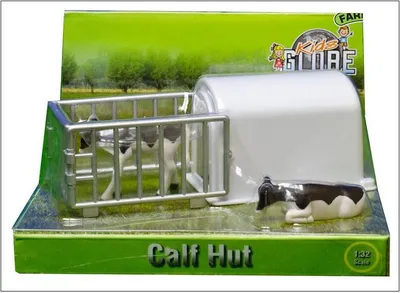 Produktbild von Kids Globe 571964 - Chata pre teľatá s 2 teľatami 1:32