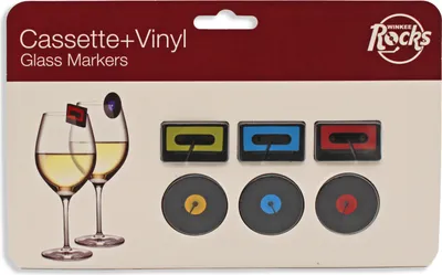 Produktbild von Winkee Rocks - Vinyl und Kassetten Glasmarker 6er Set