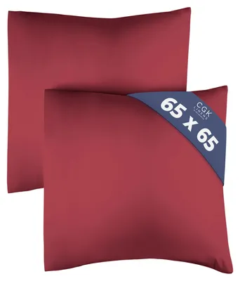 Imagen del producto de Funda de cojín de microfibra, 65x65 cm, juego de 2, para dormitorio
