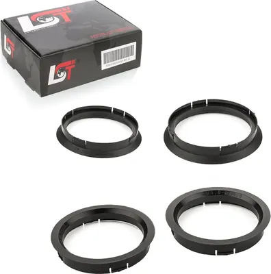 Produktbild von 4x Zentrierringe Schwarz Alufelgen Ø 76,0 mm - 66,6 mm für Seat für Skoda für VW