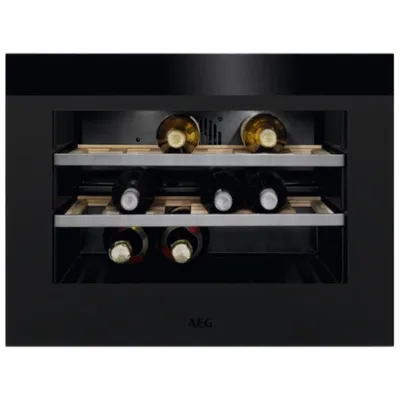 Zdjęcie produktu dla AEG KWK884520T, Chłodziarka na wina z kompresorem, Wbudowany, 18 butel., 90 W, Czarny, Czarny