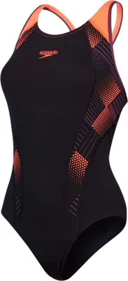 Produktbild von SPEEDO Placement Laneback Badeanzug Damen schwarz 40