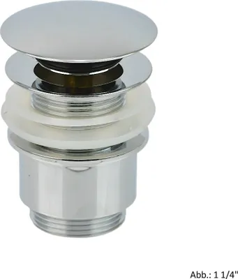 Produktbild von Ablaufventil mit Klick-Verschluss 1 1/4", ohne Überlauf, chrom