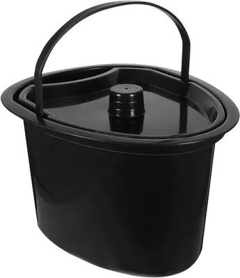 Immagine prodotto di Secchio per WC da 5 litri con coperchio, portatile, per adulti, da campeggio