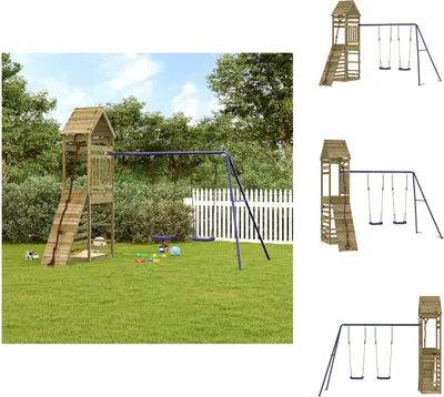 Immagine prodotto di vidaXL Torre gioco in legno di pino impregnato - Altalene e torri gioco