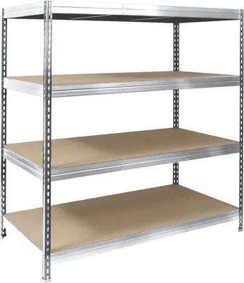 Produktbild von Weitspannregal Steckregal Schwerlastregal Kellerregal RIESENAUSWAHL verzinkt 200x150x80 cm