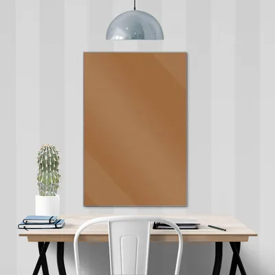 Produktbild von banjado Magnettafel aus Glas, beschreibbar, 50x75cm groß, ESG Sicherheitsglas mit Motiv Kupfer Metallic [MTGH2-0025]