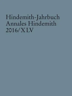 Zdjęcie produktu dla Hindemith-Jahrbuch / Annales Hindemith. Bd.45/2016