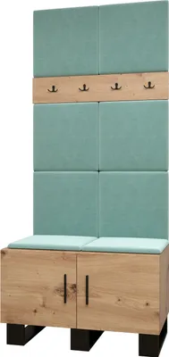 Produktbild von Garderobe ARTIN Set 4 mit gepolsterten Paneelen Industrial Design
