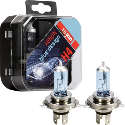 Produktbild von Set 2x H4 12V 60/55W Xenon Blue Look Effekt Design Halogen-Birnen P43t Box