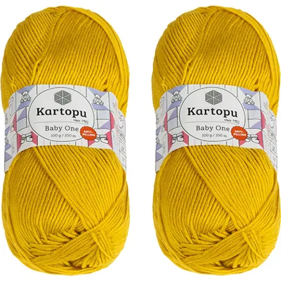 Obrázek produktu pro SET 2ks - Příze BABY ONE - 100 g, 250 m - Oranžová