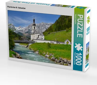 Produktbild von CALVENDO Puzzle Pfarrkirche St. Sebastian | 1000 Teile Lege-Größe 64x48cm Foto-Puzzle für glückliche Stunden