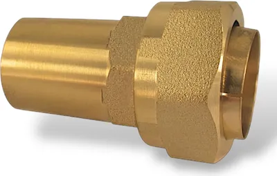 Produktbild von Solar Verschraubung Messing für Edelstahl Wellrohr metallisch dichtend DN20 x 22mm Stutzen