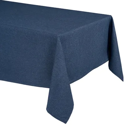 Produktbild von Elegante Tischdecke Edel Leinenoptik, Lina Tischdecke und Tischläufer,Ozeanblau, (Eckig180x110cm)