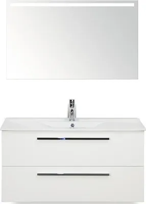 Obrázok produktu pre Kúpeľňová zostava Sanox Seville keramika zrkadlo 100 cm biela s LED