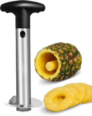 Produktbild von Asdirne Ananas Schäler und Schneider mit Edelstahlklinge und ABS-Griff 24cm schwarz