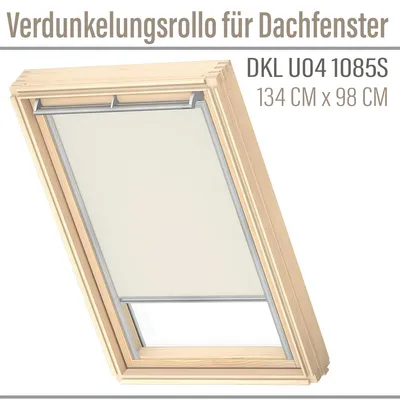 Produktbild von VELUX DKL U04 1085S Hellbeige Verdunkelungsrollo für Dachfenster 134x98 cm