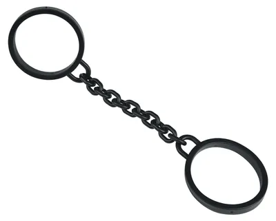 Produktbild von Plastik - Handschellen,schwarz L:34 cm, D:8,5 cm