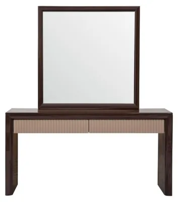 Image de Élégante console marron Miroir design Meubles de salon