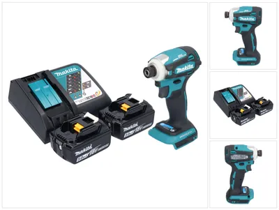 Produktbild von Makita DTD 172 RT Akku Schlagschrauber 18 V 180 Nm 1/4" Brushless + 2x Akku 5,0 Ah + Ladegerät