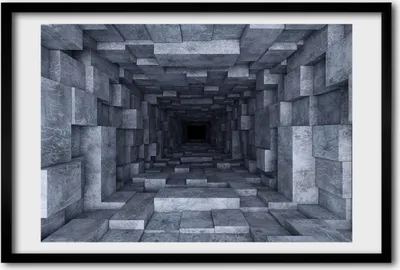 Produktbild von Bild 60x40 MDF-Rahmen, Wandkunst Tunnel