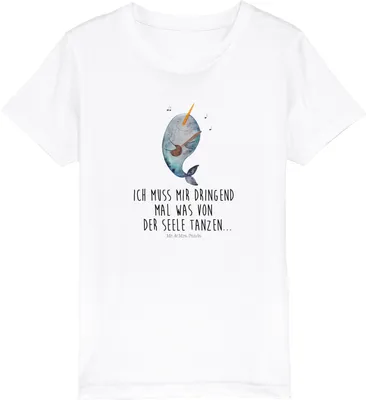 Produktbild von Mr. & Mrs. Panda Kleinkinder T-Shirt Narwal Gitarre 9-11 Jahre (134/146) - Weiß - Geschenk, Wal, Frust, Gespräche, Öko Kinder, Kindershirt, Meer, für, Teenager, Kurzarm