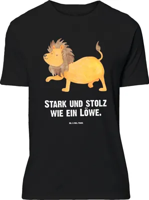 Produktbild von Mr. & Mrs. Panda Größe M T-Shirt Sternzeichen Löwe - Schwarz - Geschenk, Geburtstag August, Tshirt, König Der Tiere, Juli, mit Spruch, Herren, Shirt