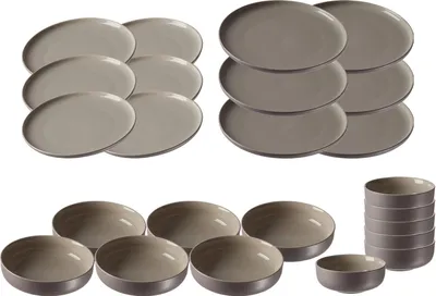 Produktbild von Ritzenhoff & Breker JASPER Teller & Schalenset 24-tlg. taupe