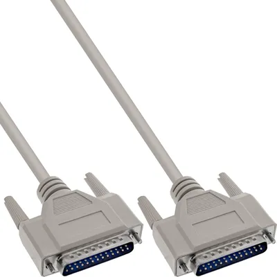 Productafbeelding van InLine 11112M, beige, 2 meter, DB25M, DB25M, 175 mm, 225 mm