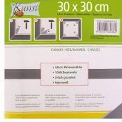 Produktbild von 6x Keilrahmen 30x30cm 100% Baumwolle Leinwand groß zum Bemalen Quadratisch