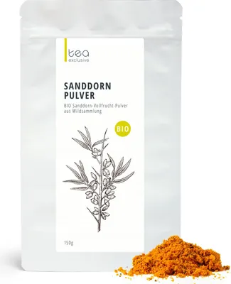 Produktbild von Sanddorn Pulver, Wildsammlung BIO, 150g