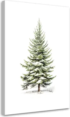 Produktbild von Leinwandbild  Weihnachtsbaum 80x120 Feeby Grün bild für die wand bereit zum aufhängen