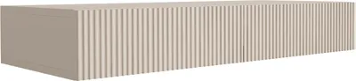 Produktbild von Hängender Schminktisch mit zwei Schubladen, geriffelte Front - Farbe: Kaschmir, 100 x 40 x 16 cm
