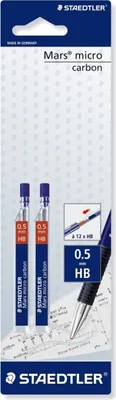 Produktbild von Feinmine Mars micro carbon 250 0,5mm HB 2x12 Minen Packung mit 10 Stück