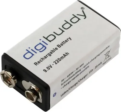 Produktbild von digibuddy - HR9V - Akku 9V-Block - 9 Volt 220mAh Ni-MH