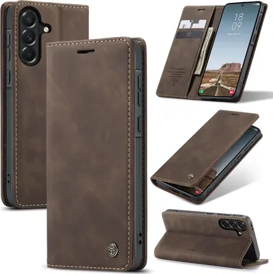 Obrázek produktu pro Pouzdro pro Samsung Galaxy A37, RetroPolyuretanKožené Pouzdro s Funkcí Stojánku bronz
