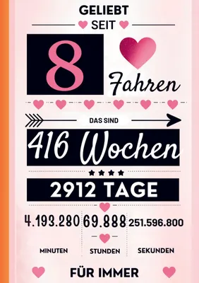 Produktbild von Notizbuch für Mädchen 8 Jahre- Geburtstagsgeschenk für 8 jährige Mädchen